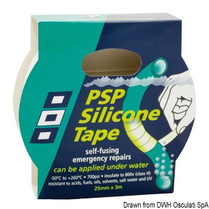 Self-vulcanising silicon tape black 25mm x 3 m